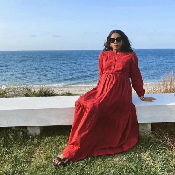 Hatch Katana Dress Red/Plum Stripe Pink Size 0 XS/S 0-2 NWT - Picture 12 of 12